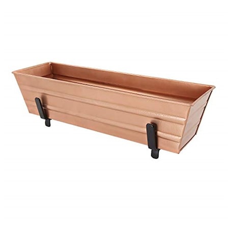 Achla Designs Achla C08C-K4 2 x 4 Railings Flower Box with Brackets; Copper - Small C08C-K4